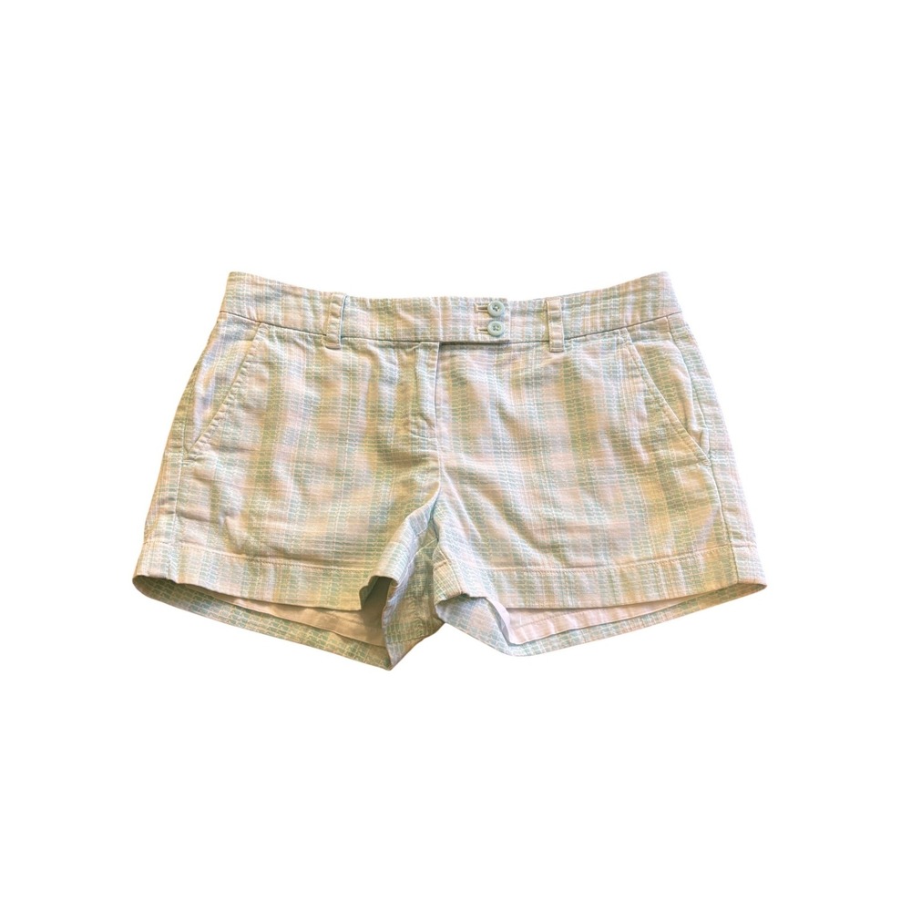Vineyard Vines Womens Mint Green White Seersucker Shorts Size 2 Preppy